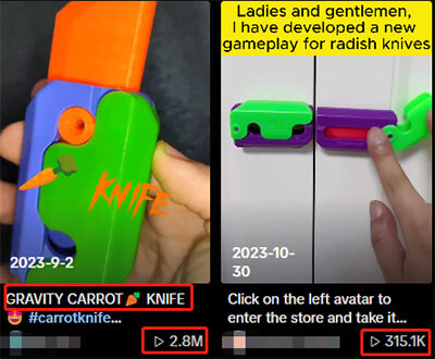 3D Gravity Carrot Knife hot on TikTok