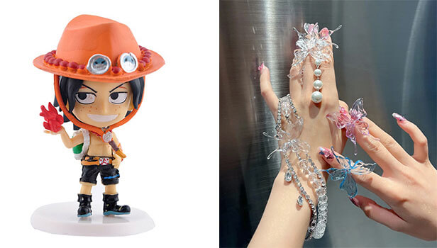 3D printed action figures and fashion accessories