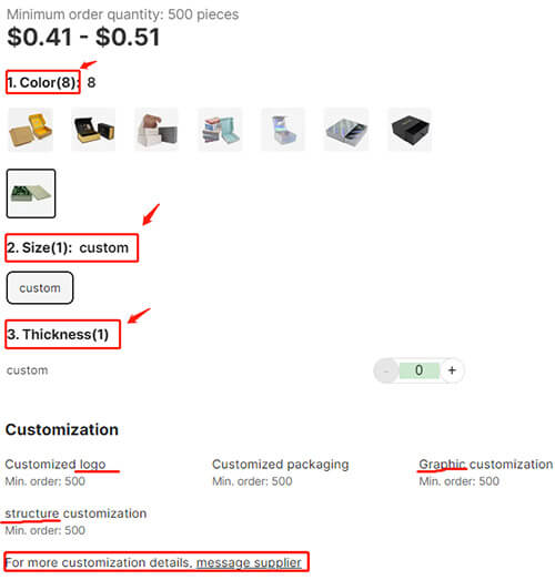 Alibaba custom packaging supplier