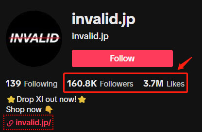 Invalid.jp Tiktok account
