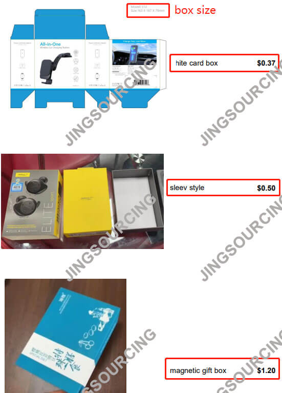 JingSourcing custom packaging box quotes