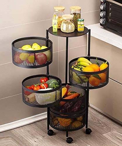 kitchen rotating storage racks