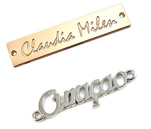 metal logo plates and stickers
